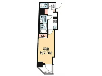 AZEST浅草(1K/7階)の間取り写真