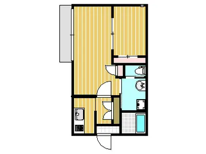 スマイラックス博多(1LDK/1階)の間取り写真