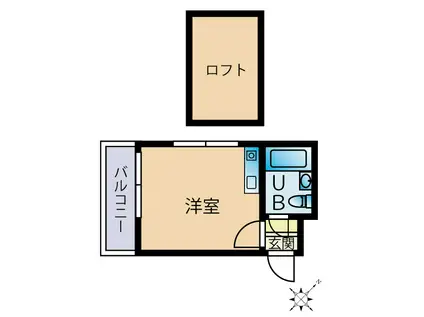 BCASA西横浜RE-BORN(ワンルーム/1階)の間取り写真