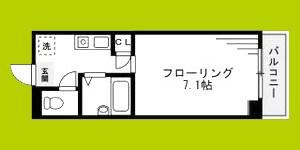 ヘリテージ鶴見(1K/5階)の間取り写真