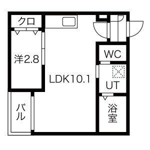 WARREN MOTOGOI(1LDK/2階)の間取り写真