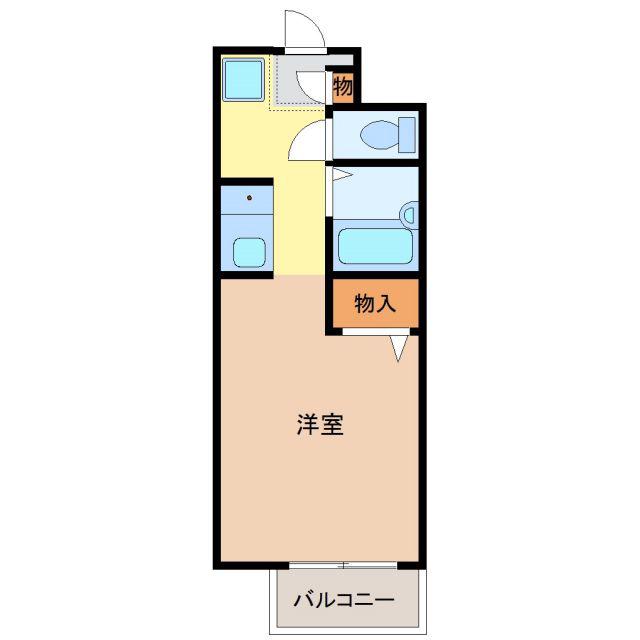 名古屋インターマンション(1K/1階)の間取り写真