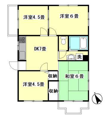 目白ときわマンション(4DK/5階)の間取り写真