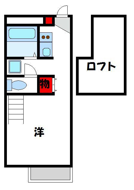 レオパレス空港南(1K/1階)の間取り写真