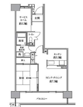 TS GARDEN 清瀬(1SLDK/1階)の間取り写真