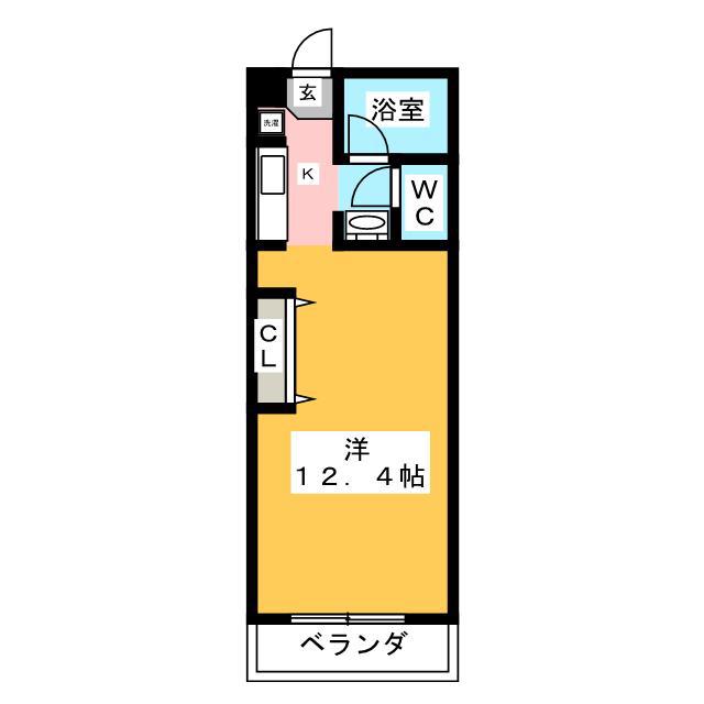 鎌倉女子大隣マスカットハウス(ワンルーム/2階)の間取り写真