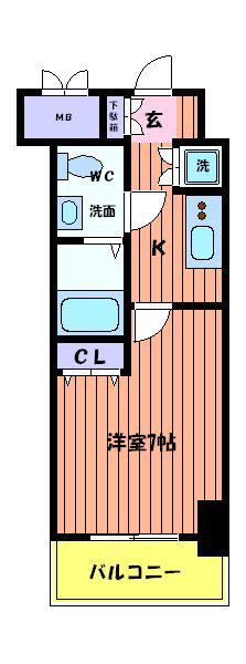 KDXレジデンス立川(1K/11階)の間取り写真