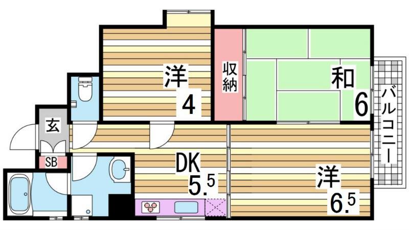 NOBSON西明石(3DK/3階)の間取り写真