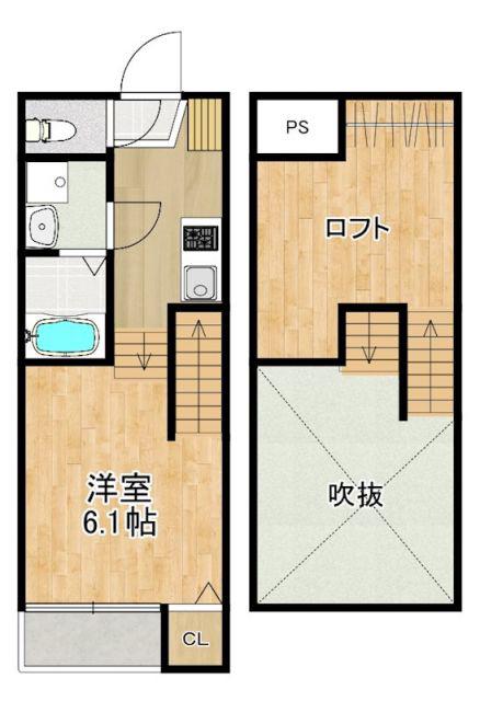 MODERN PALAZZO 諫早KAIZU A(1SK/1階)の間取り写真