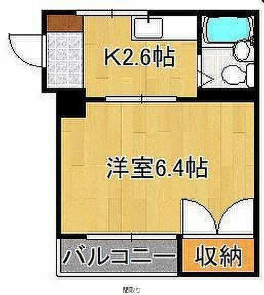 メゾン ド ビュー(1K/4階)の間取り写真