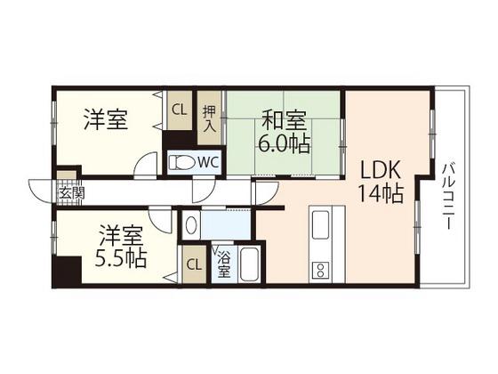 PHALEX(3LDK/9階)の間取り写真