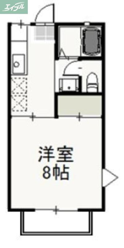 S・T・VILLA TSUSHIMA A(1K/2階)の間取り写真
