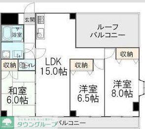 江藤マンション(3LDK/4階)の間取り写真