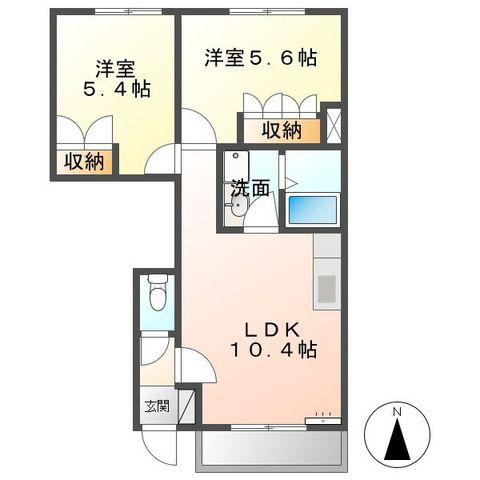 カーサ・プロニティ(2LDK/1階)の間取り写真