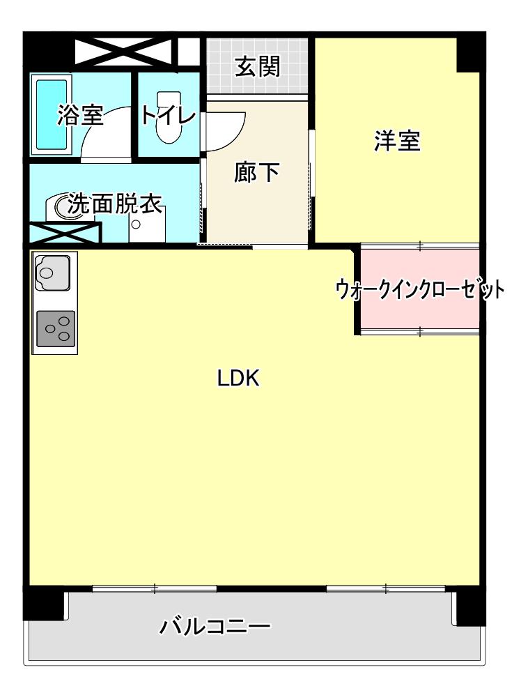 城南ロイヤルマンション(2LDK/3階)の間取り写真