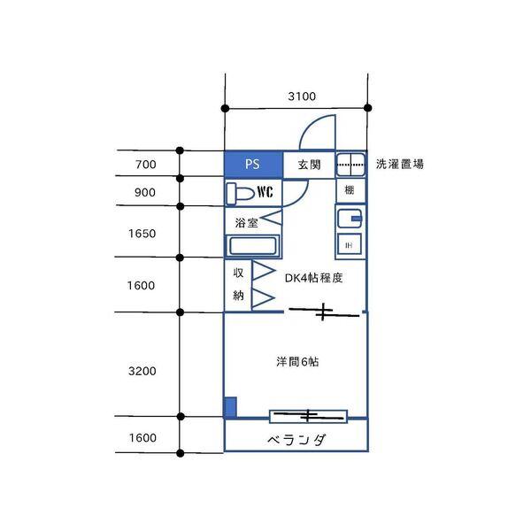 ランドビル本陣(1K/9階)の間取り写真