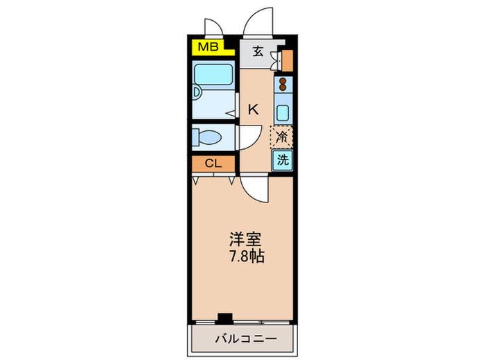 メゾンスヤマ(1K/3階)の間取り写真