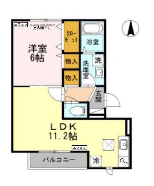 メゾン芙蓉(1LDK/1階)の間取り写真
