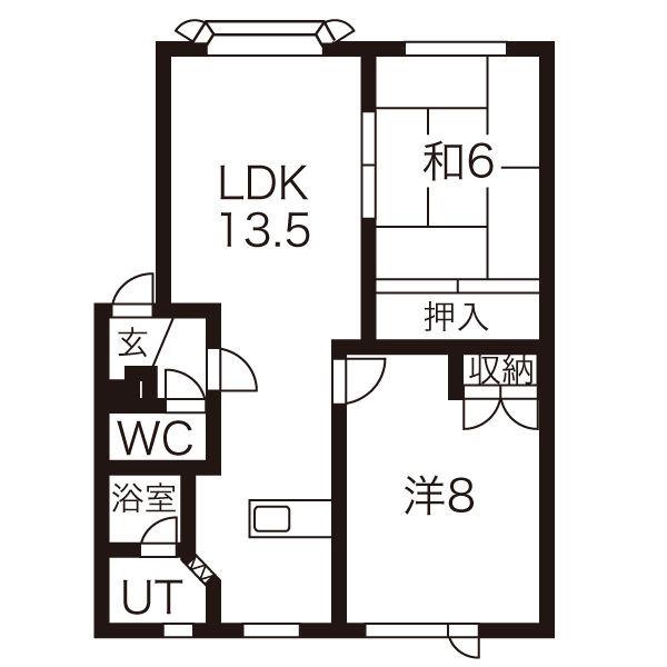サンシャイン19(2LDK/2階)の間取り写真