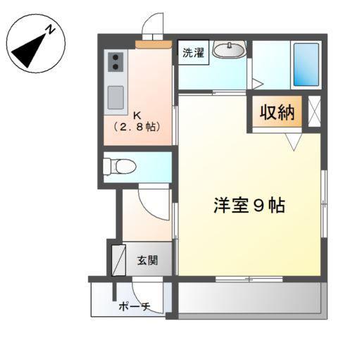 リティラ(1K/1階)の間取り写真