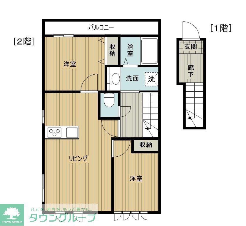 西東京市ひばりが丘北3丁目計画(2LDK/1階)の間取り写真