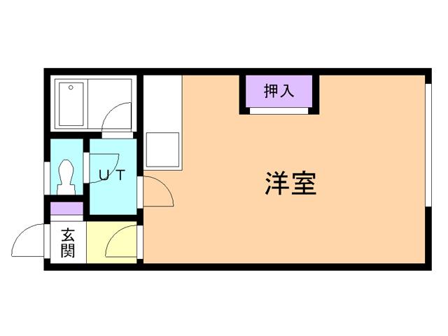 ハイツカレッヂ(ワンルーム/2階)の間取り写真