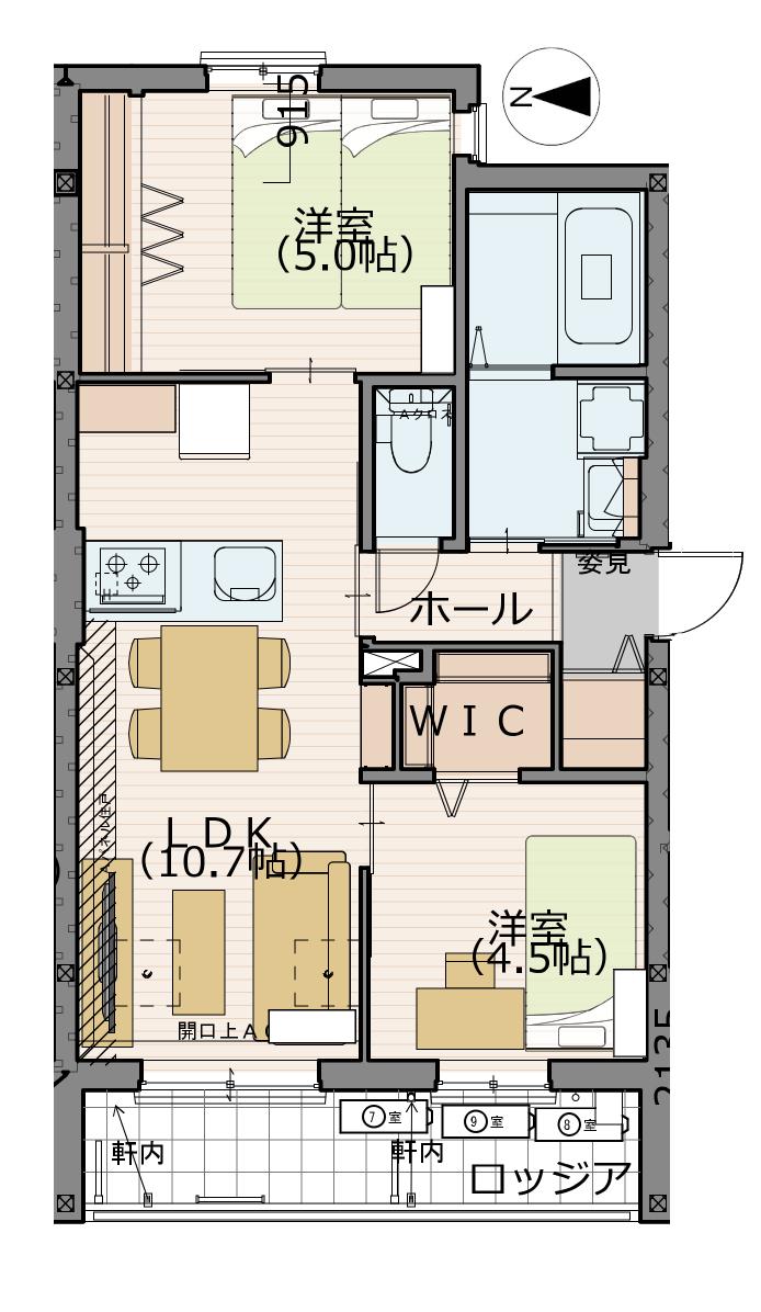 ルミナージュ(2LDK/3階)の間取り写真