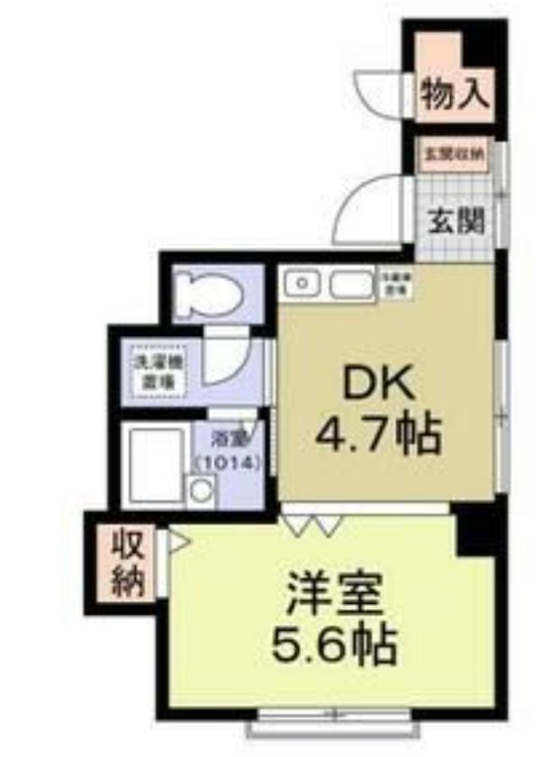 イースト西代(1DK/3階)の間取り写真