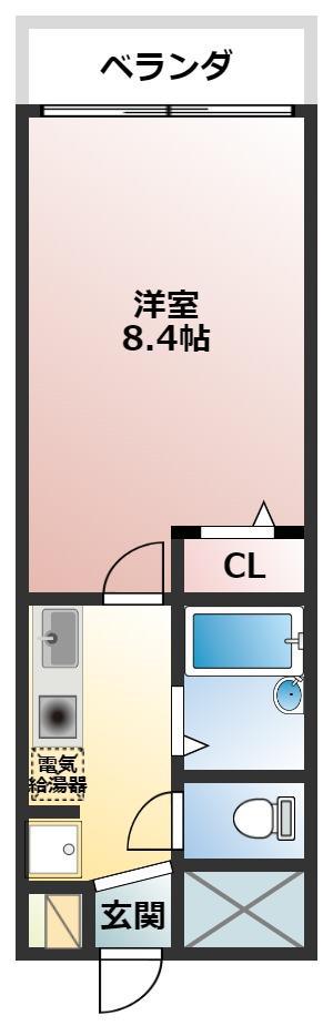 サンドリーム(1K/3階)の間取り写真