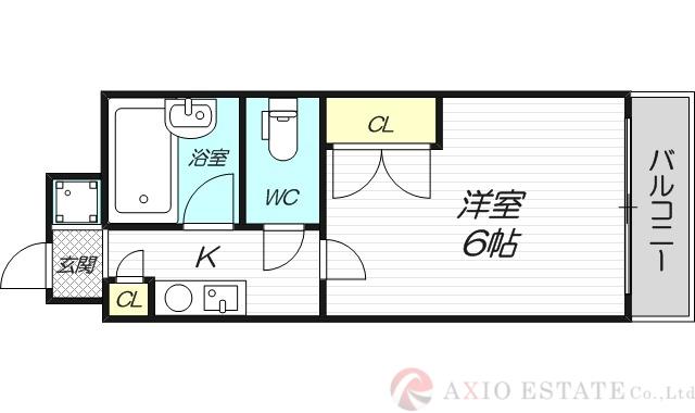 ルミエ新大阪(1K/3階)の間取り写真