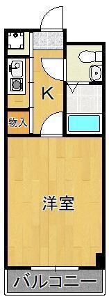 アルティ博多駅南(1K/5階)の間取り写真