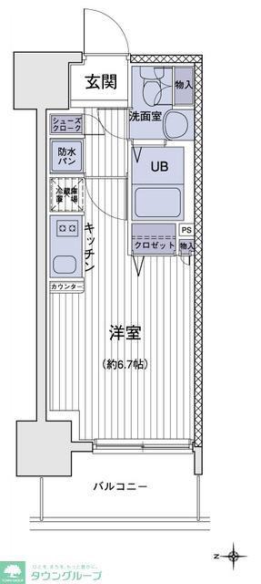 エスティメゾン大島(ワンルーム/2階)の間取り写真