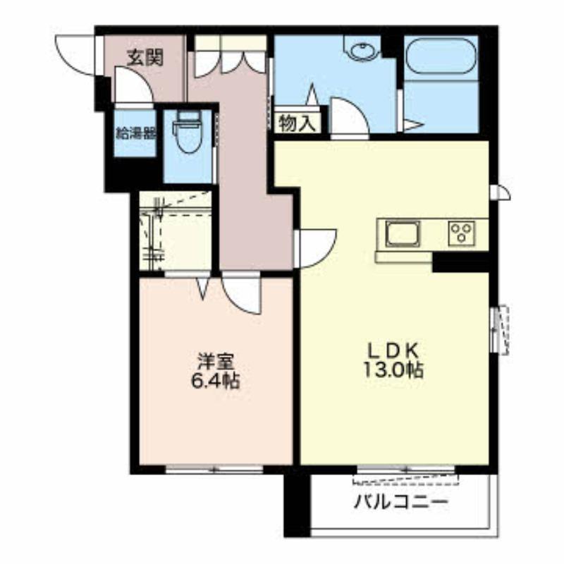 アニマート(1LDK/1階)の間取り写真