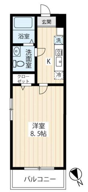 アンベリール吉祥寺イースト(1K/3階)の間取り写真