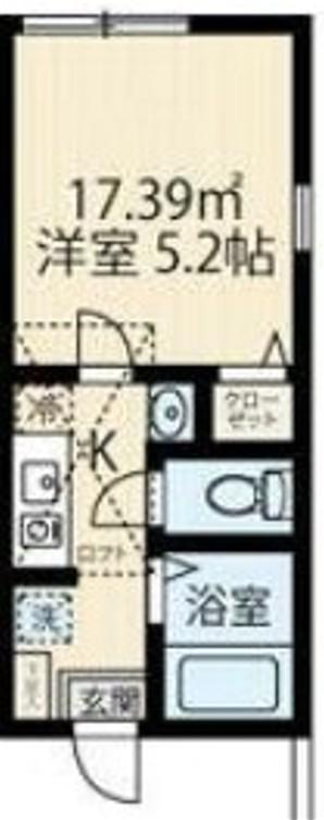 生田6丁目物件(1K/2階)の間取り写真