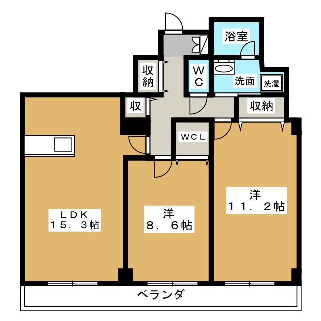 レデントーレ(2SLDK/1階)の間取り写真