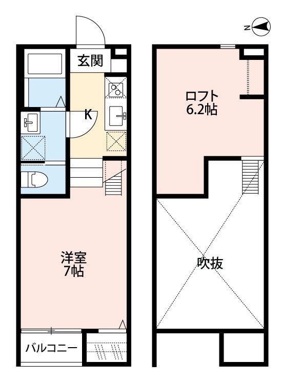 アンビエンテ(ワンルーム/1階)の間取り写真