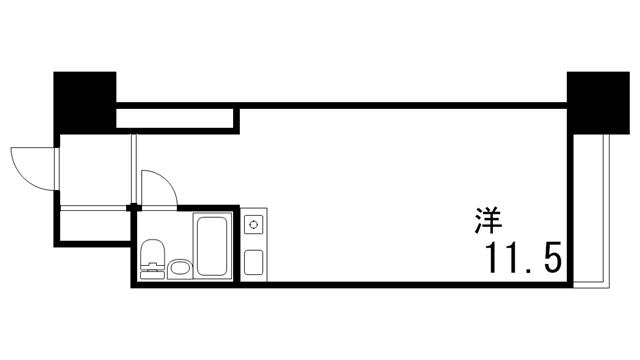 イーストコート2番街(ワンルーム/4階)の間取り写真