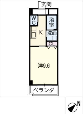 カーサSEIWA(1K/3階)の間取り写真