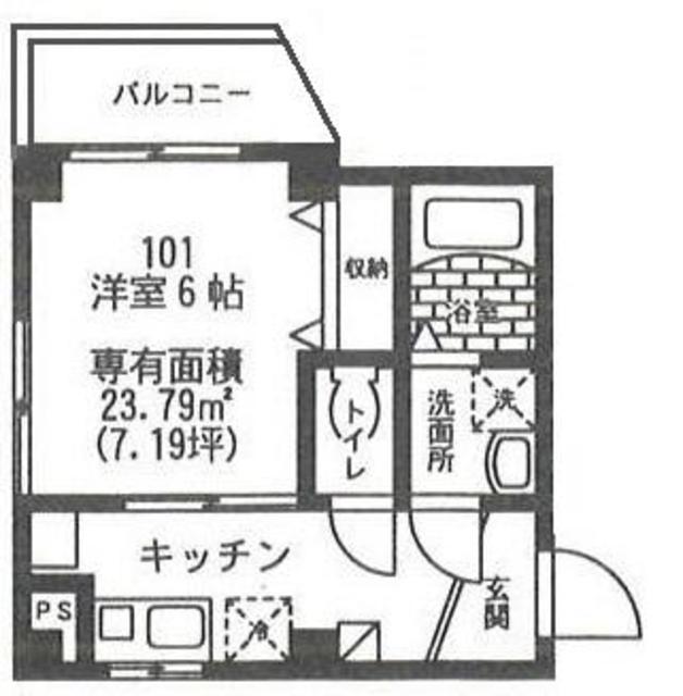 サンティアトーク(1K/1階)の間取り写真