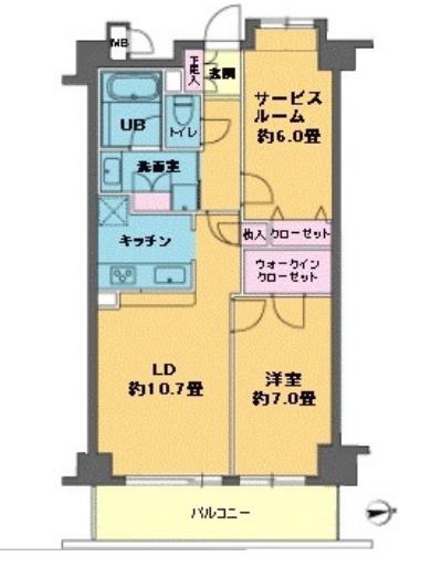 カスタリア目白(1SLDK/3階)の間取り写真