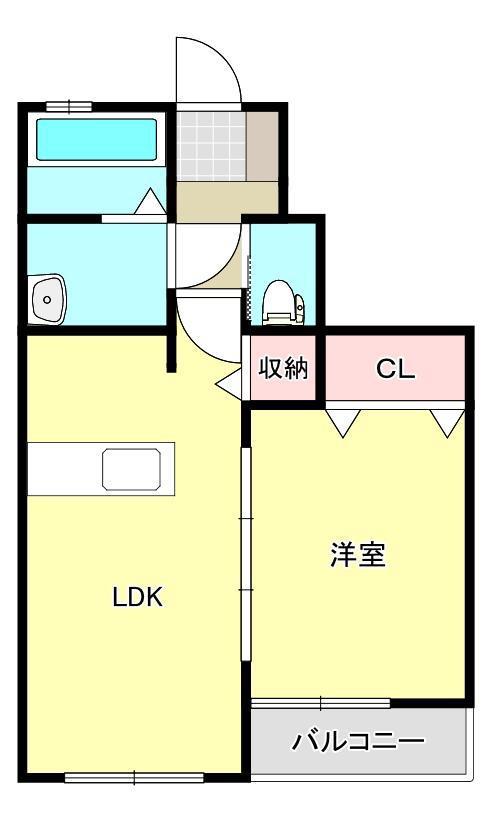 レジデンス中野(1LDK/1階)の間取り写真