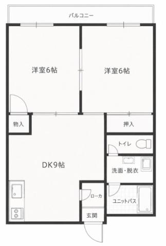 BAUHAUS舟入中町2(2LDK/8階)の間取り写真
