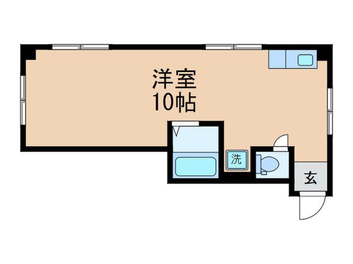 大正電化ビル(ワンルーム/3階)の間取り写真