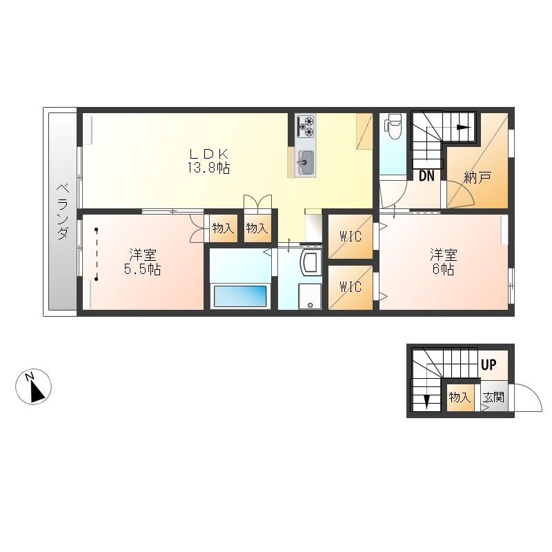 MAISON DE PARC(2LDK/2階)の間取り写真