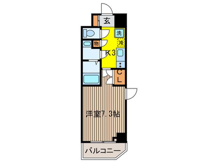 ACOLT府中緑町(1K/2階)の間取り写真