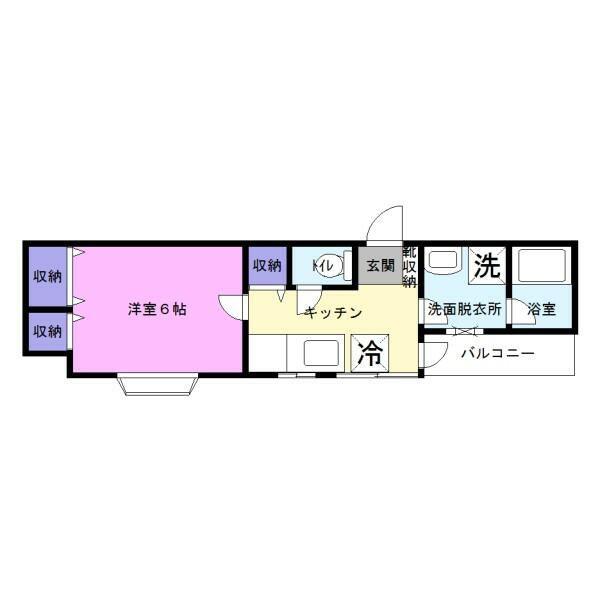 メイヨーヒルズ(1K/2階)の間取り写真