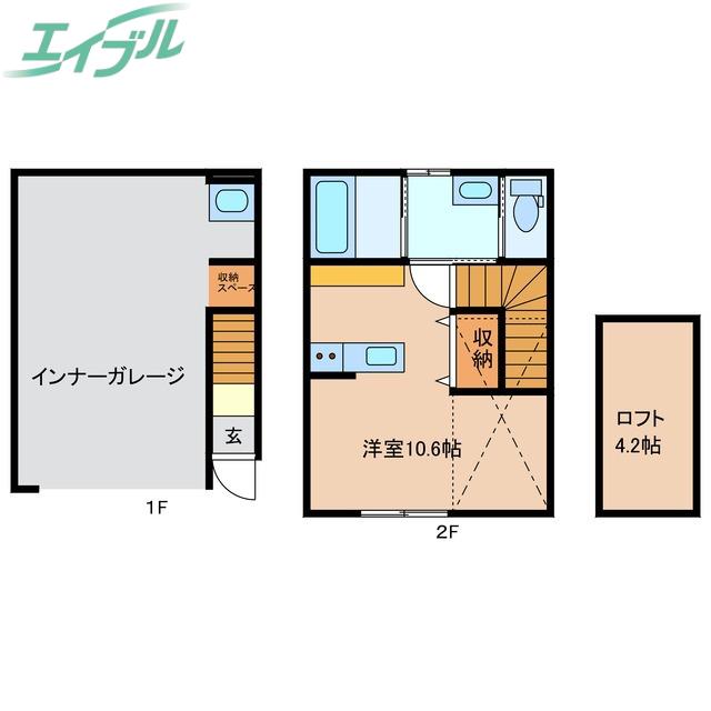 TKII(ワンルーム/1階)の間取り写真