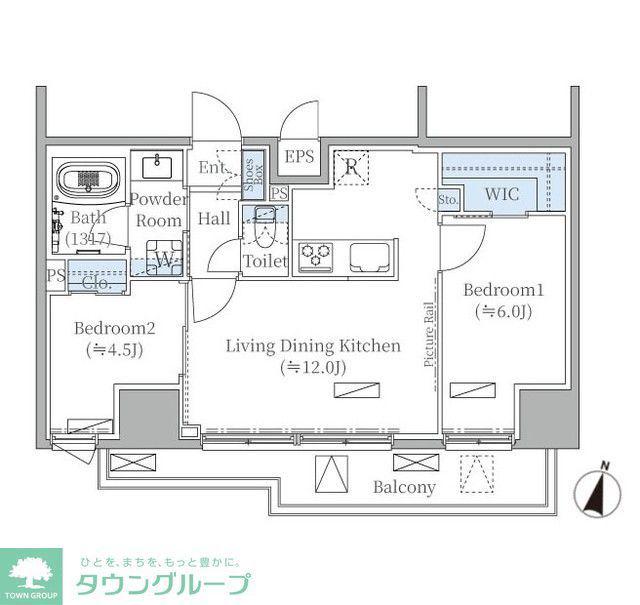 モディア文京目白台(2LDK/7階)の間取り写真