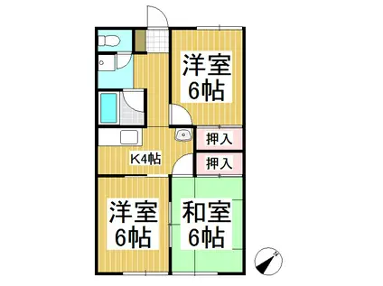 コーポM・Y(3K/2階)の間取り写真